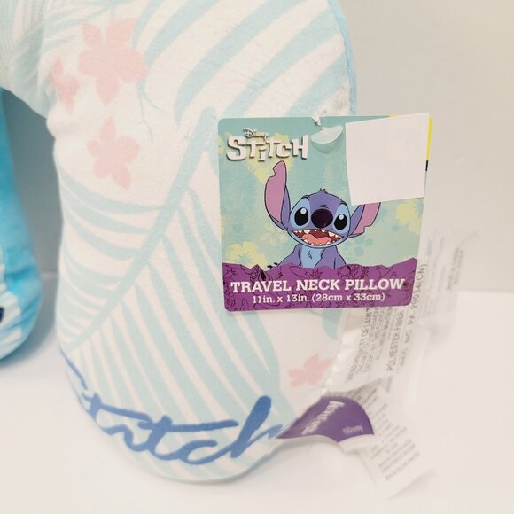 Kids Youth Toddler Disney Stitch Tropical Blue Travel Neck Pillow - Picture 2 of 3